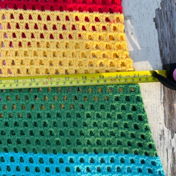 Crochet Rainbow Cover-Up Dress (Size Large) - Picture 9 of 10